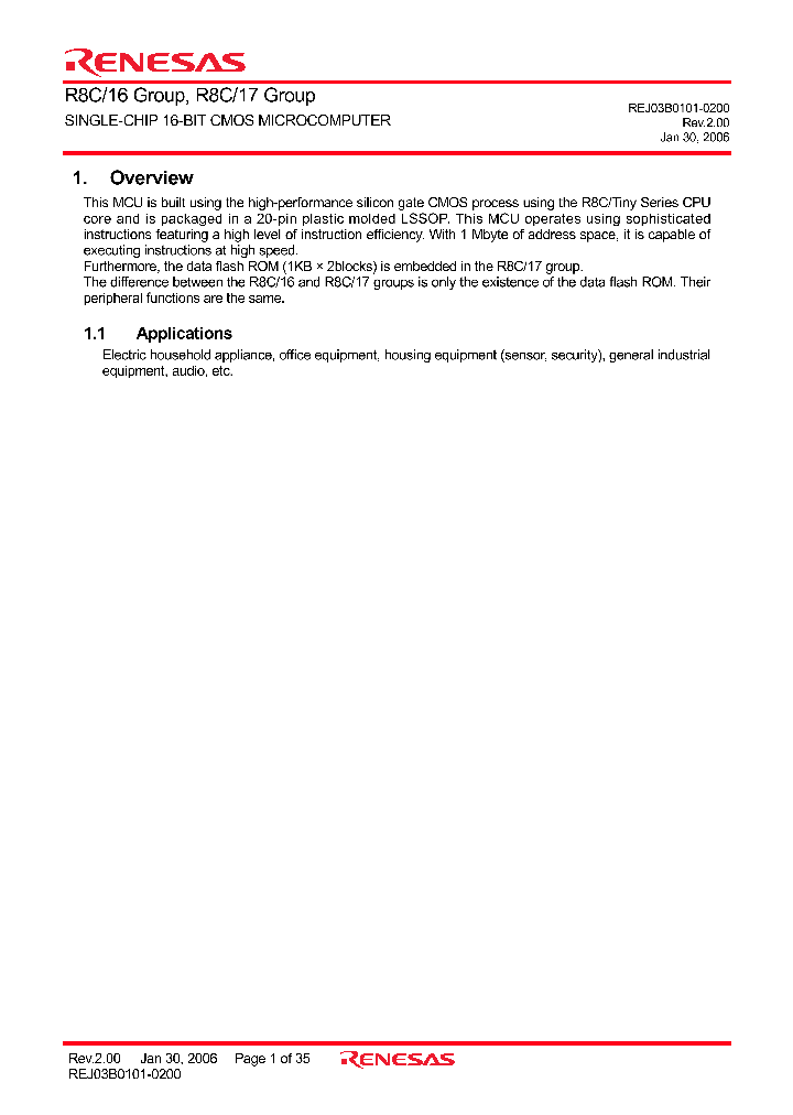 R8C-16_4281215.PDF Datasheet