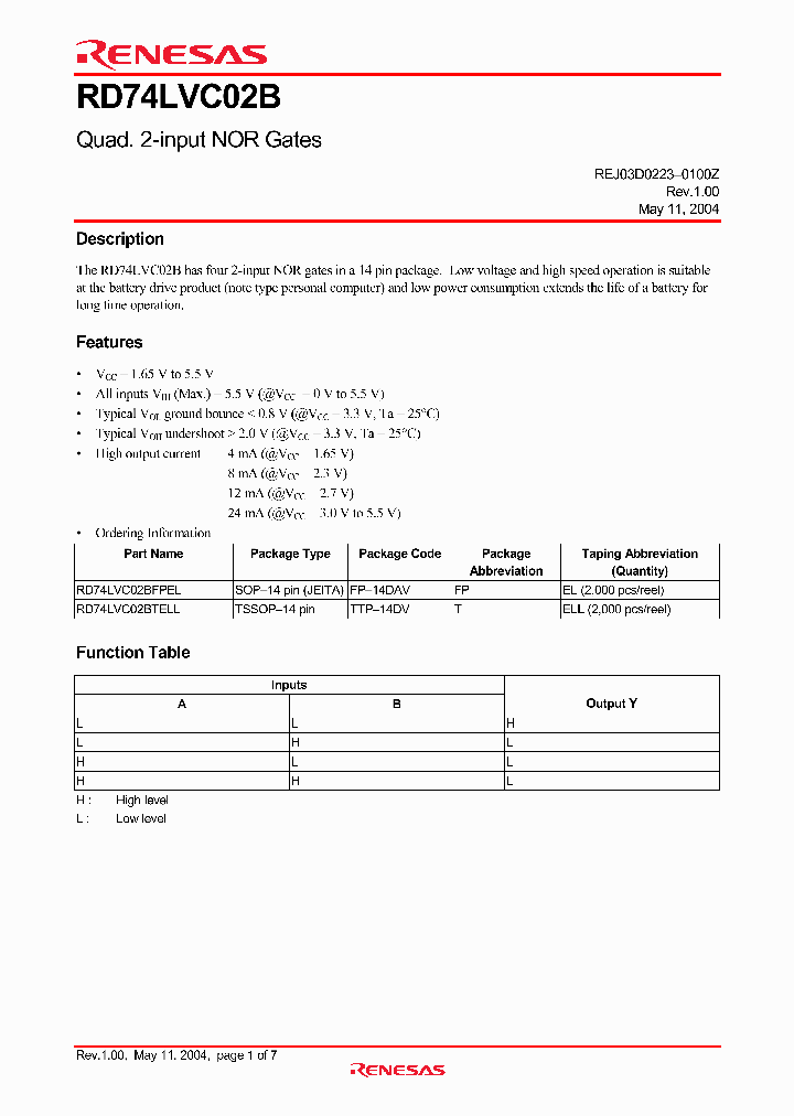 RD74LVC02B_4267505.PDF Datasheet