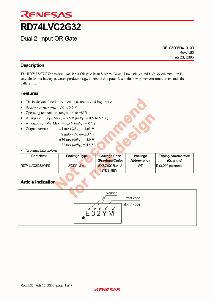 RD74LVC2G32WPE_4785381.PDF Datasheet