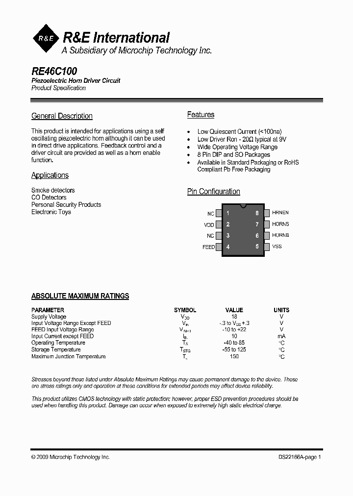 RE46C100_4485207.PDF Datasheet
