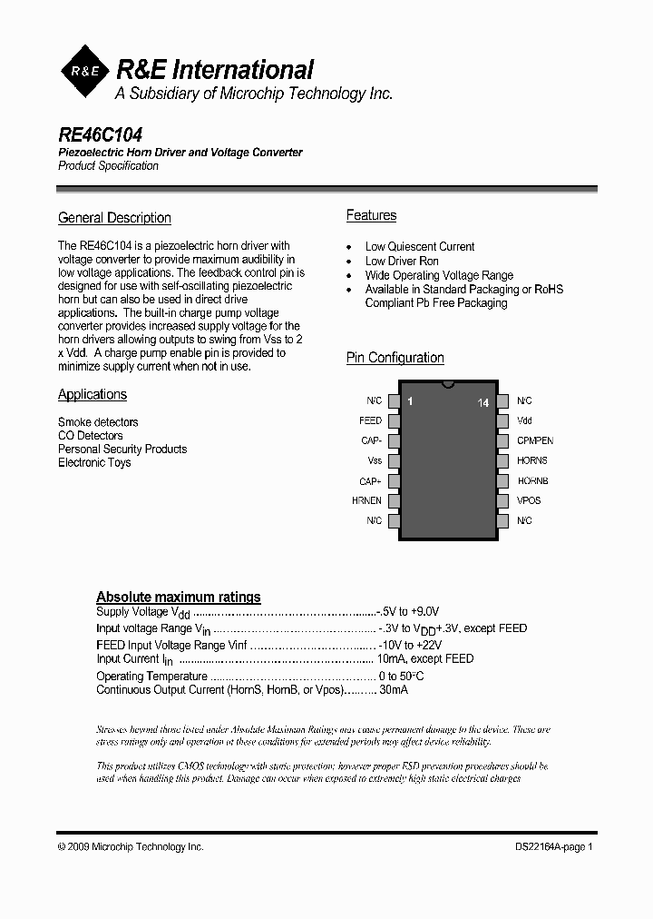 RE46C104_4485209.PDF Datasheet