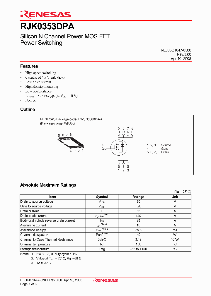 RJK0353DPA_4431550.PDF Datasheet