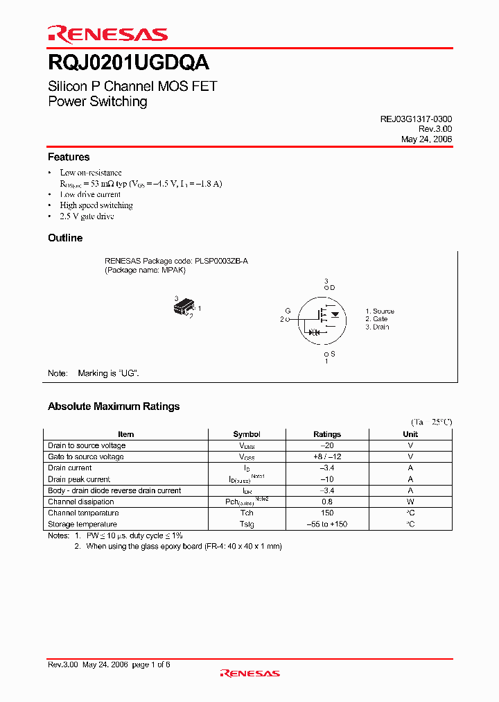 RQJ0201UGDQA_4375325.PDF Datasheet