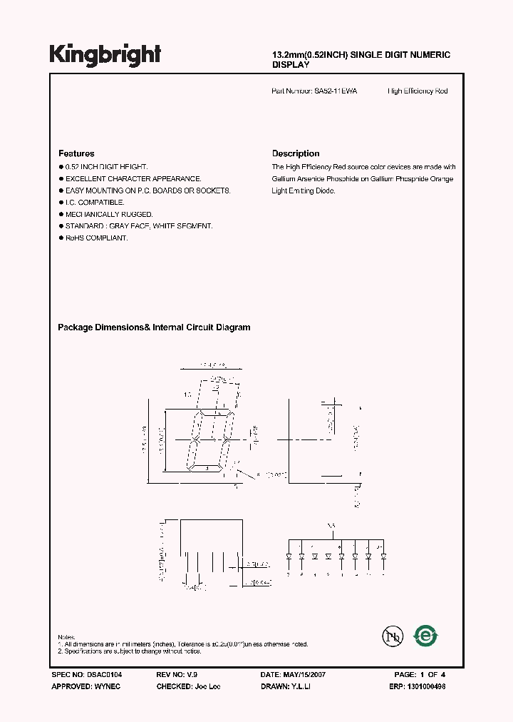 SA52-11EWA_4593597.PDF Datasheet