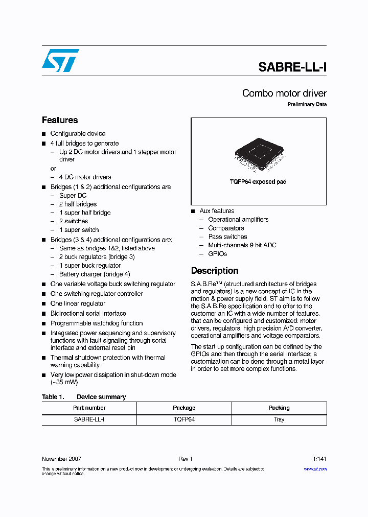 SABRE-LL-I07_4272994.PDF Datasheet