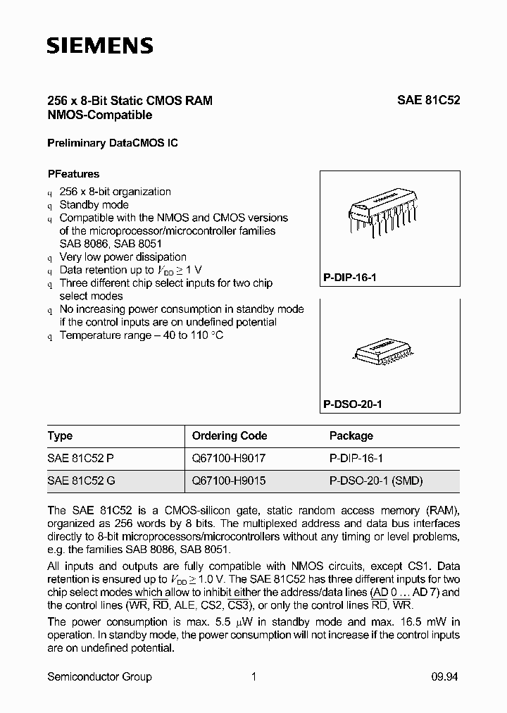 SAE81C52_4250963.PDF Datasheet