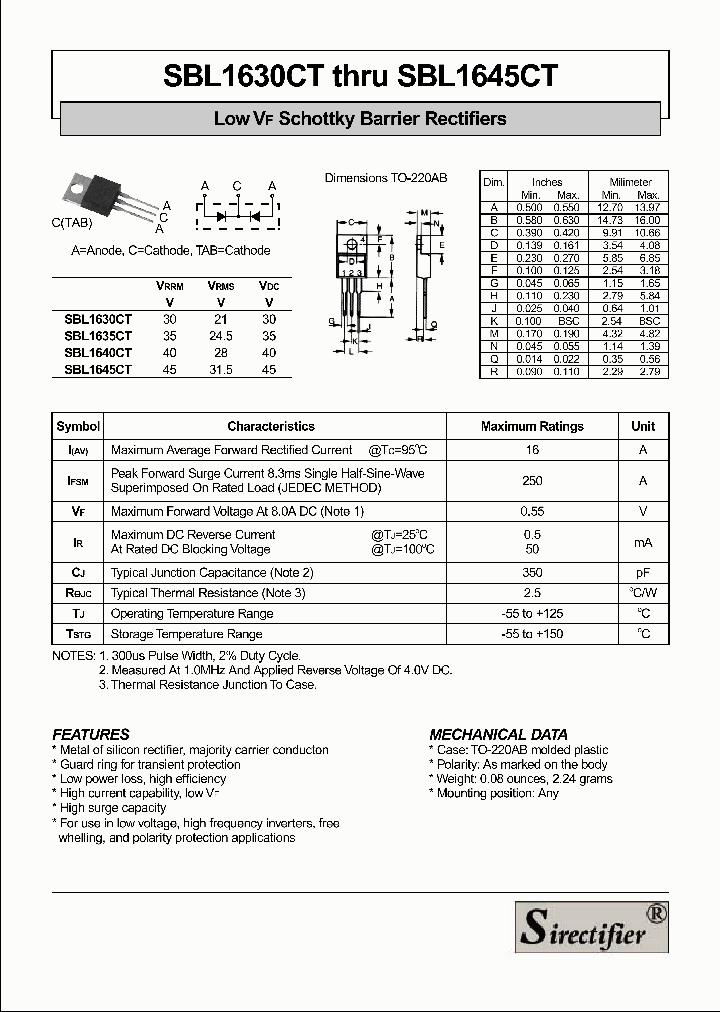 SBL1630CT_4325510.PDF Datasheet