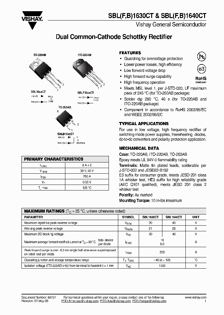 SBL1640CT-E345_4887362.PDF Datasheet