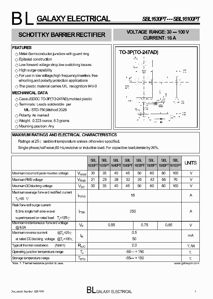 SBL1650PT_4238766.PDF Datasheet