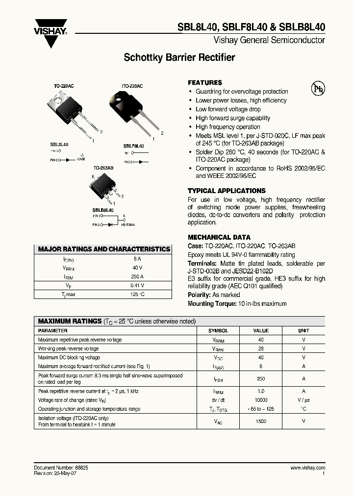 SBL8L40-E345_4513047.PDF Datasheet