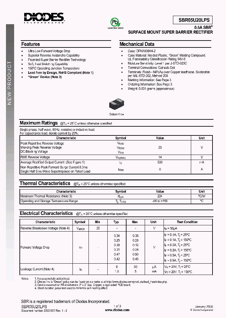 SBR05U20LPS_4223340.PDF Datasheet