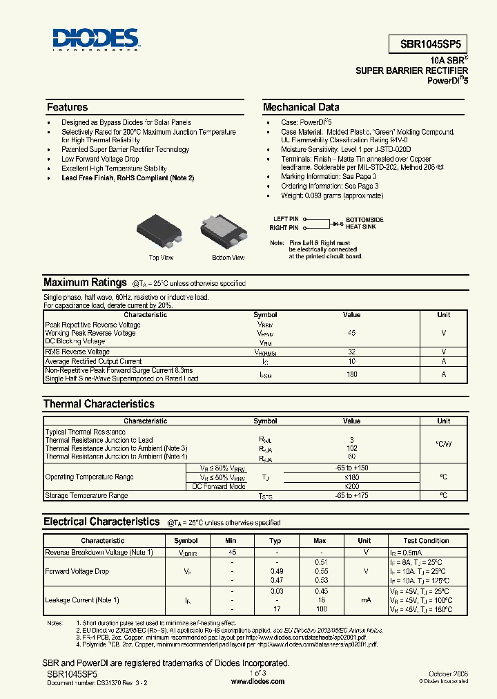 SBR1045SP5-13_4680220.PDF Datasheet
