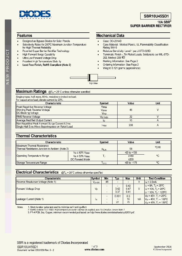 SBR10U45SD1_4634620.PDF Datasheet