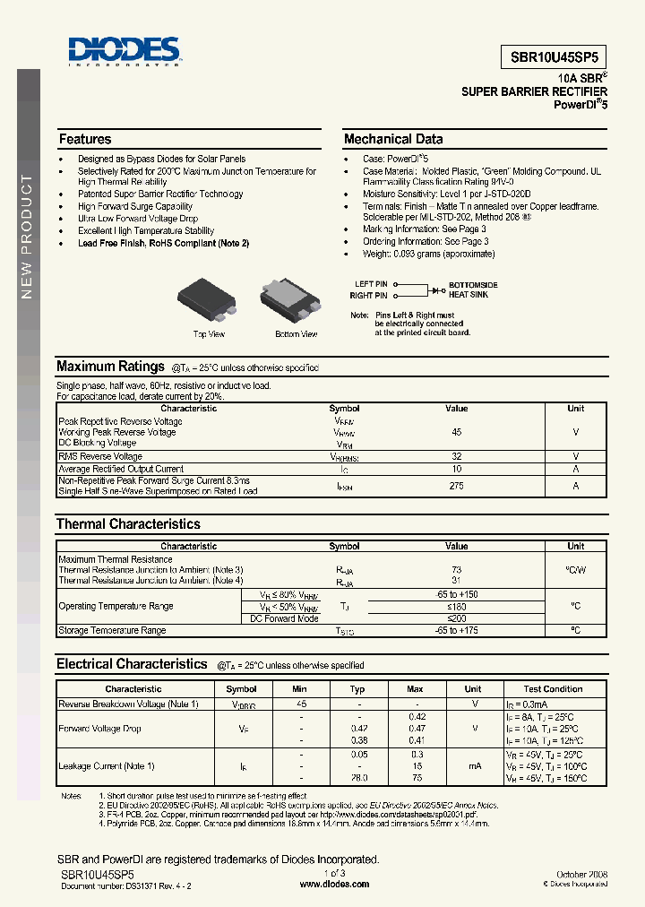 SBR10U45SP5_4634622.PDF Datasheet