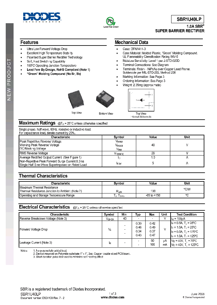 SBR1U40LP1_4488761.PDF Datasheet