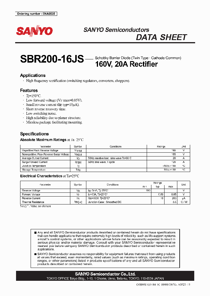 SBR200-16JS_4560934.PDF Datasheet