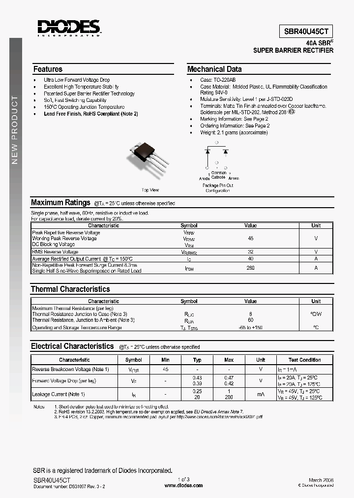 SBR40U45CT_4251093.PDF Datasheet