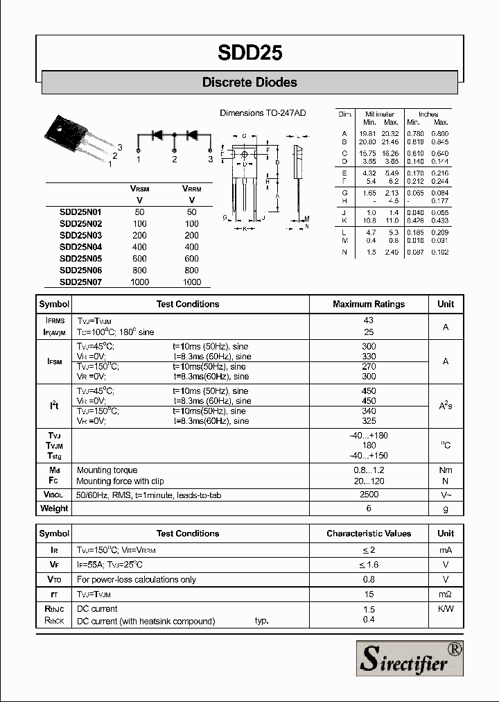 SDD25N01_4454869.PDF Datasheet
