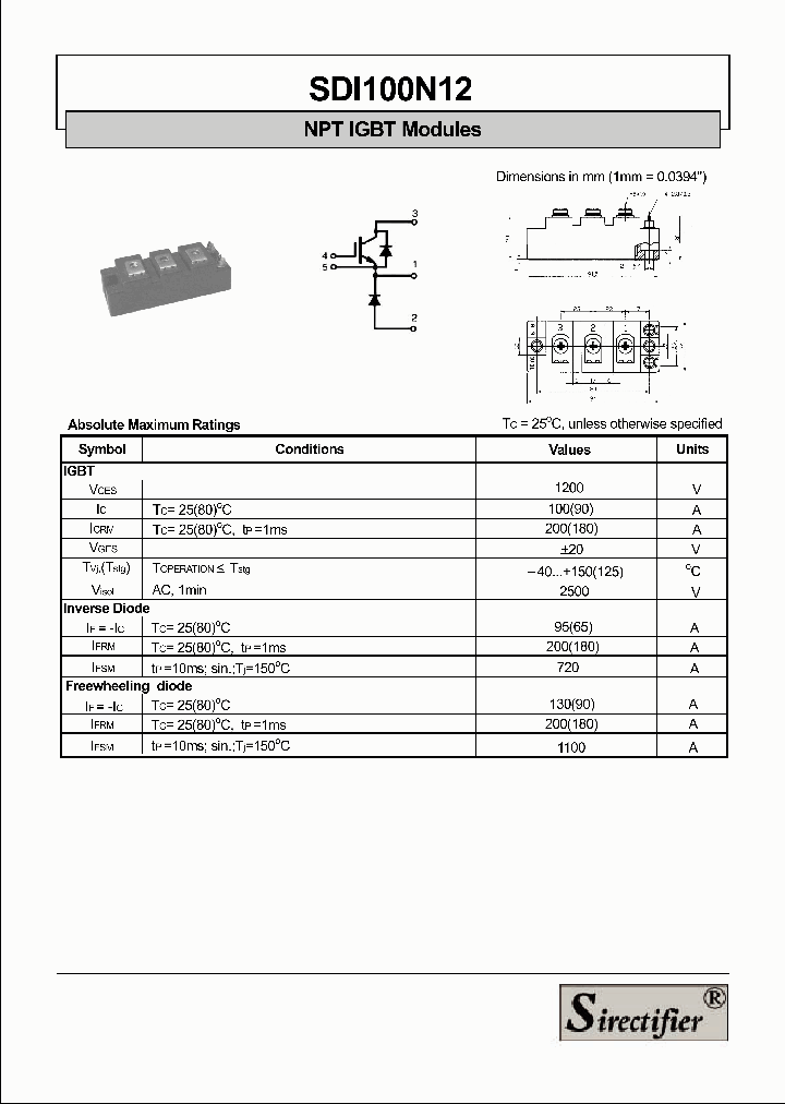 SDI100N12_4385223.PDF Datasheet