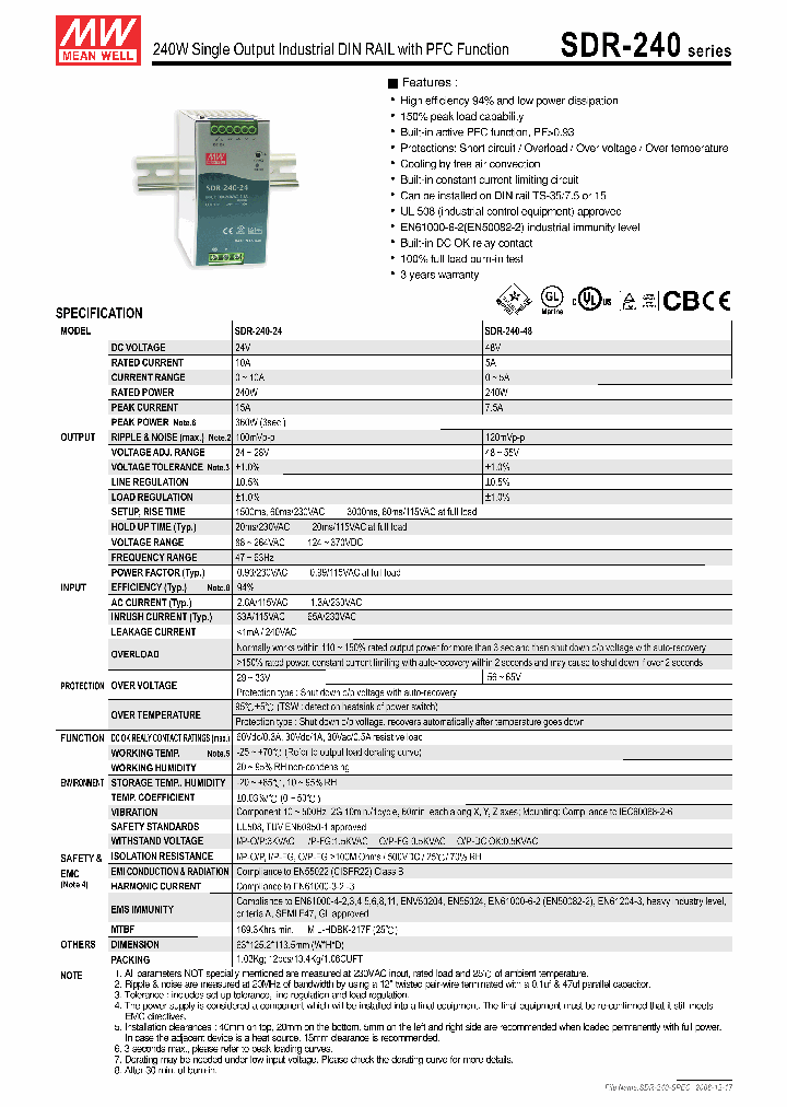 SDR-240_4338562.PDF Datasheet
