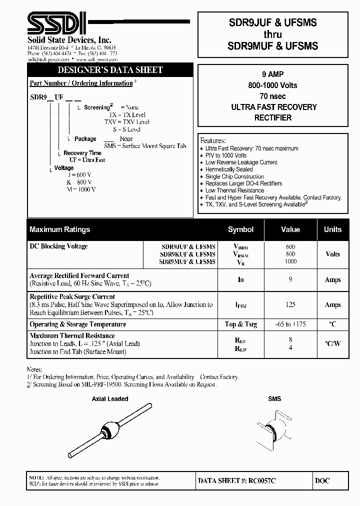 SDR9JUFTXV_4800683.PDF Datasheet