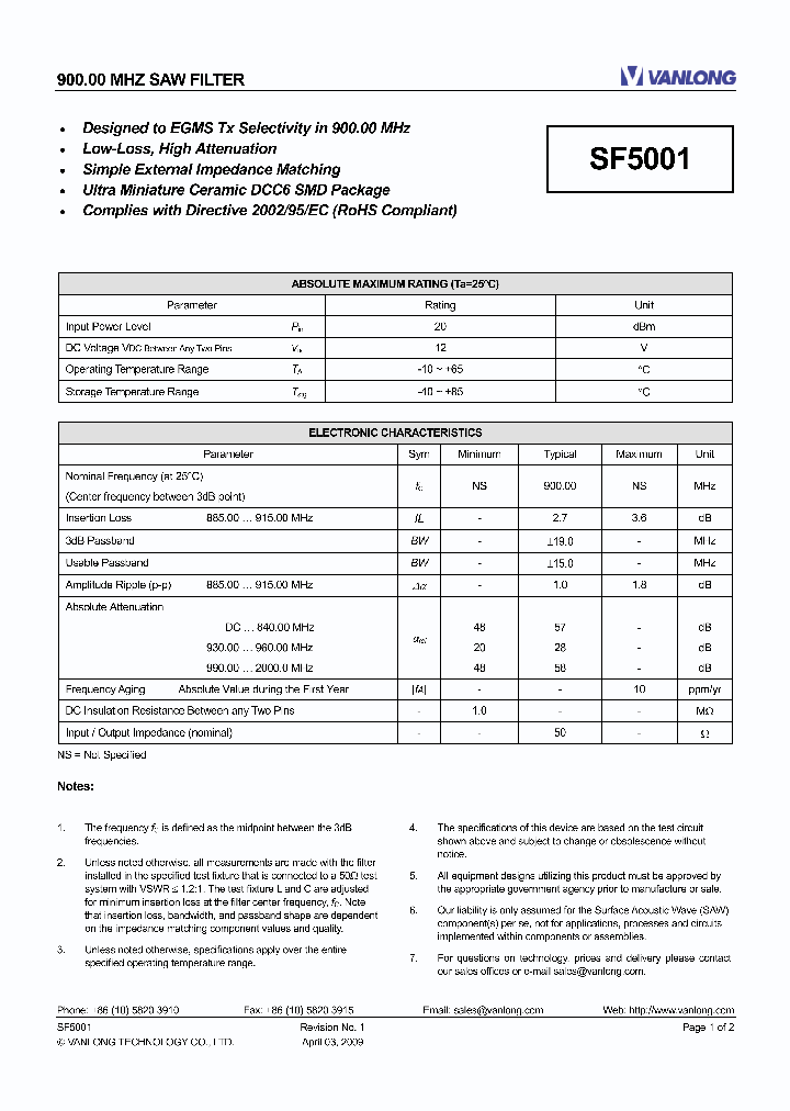 SF5001_4438579.PDF Datasheet