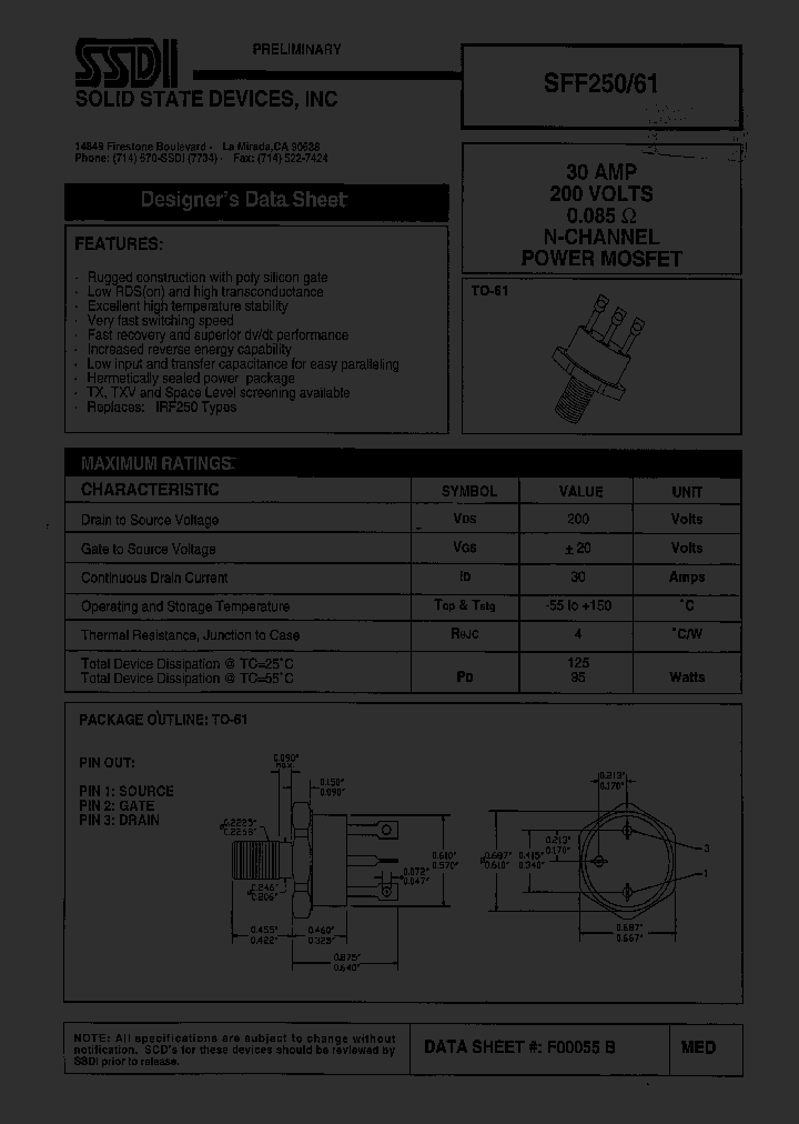 SFF250-61_4389886.PDF Datasheet