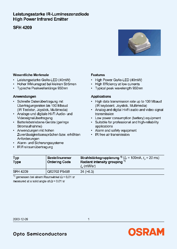 SFH4209_4378154.PDF Datasheet