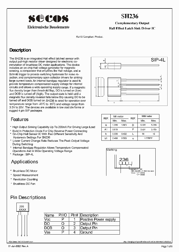 SH236_4445005.PDF Datasheet