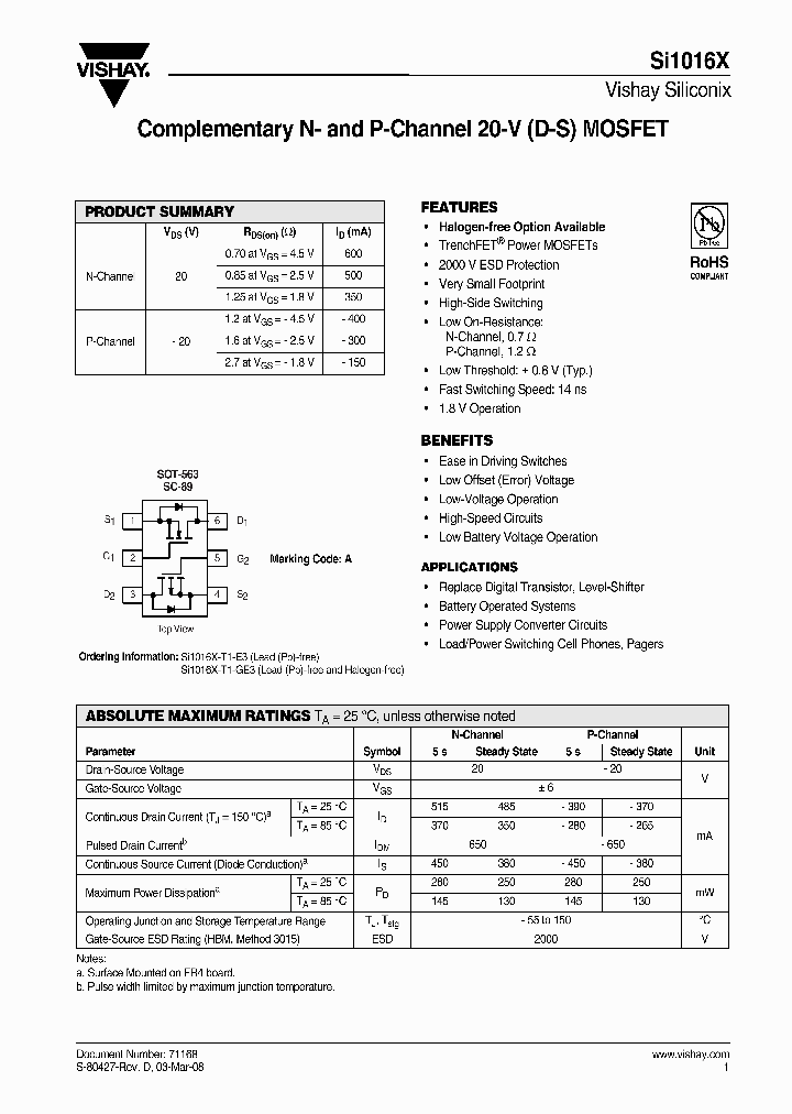 SI1016X-T1-E3_4347770.PDF Datasheet