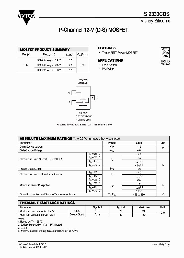 SI2333CDS_4354775.PDF Datasheet