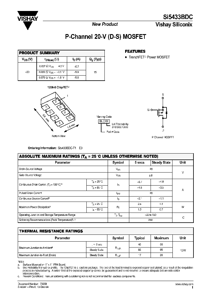 SI5433BDC_4267903.PDF Datasheet