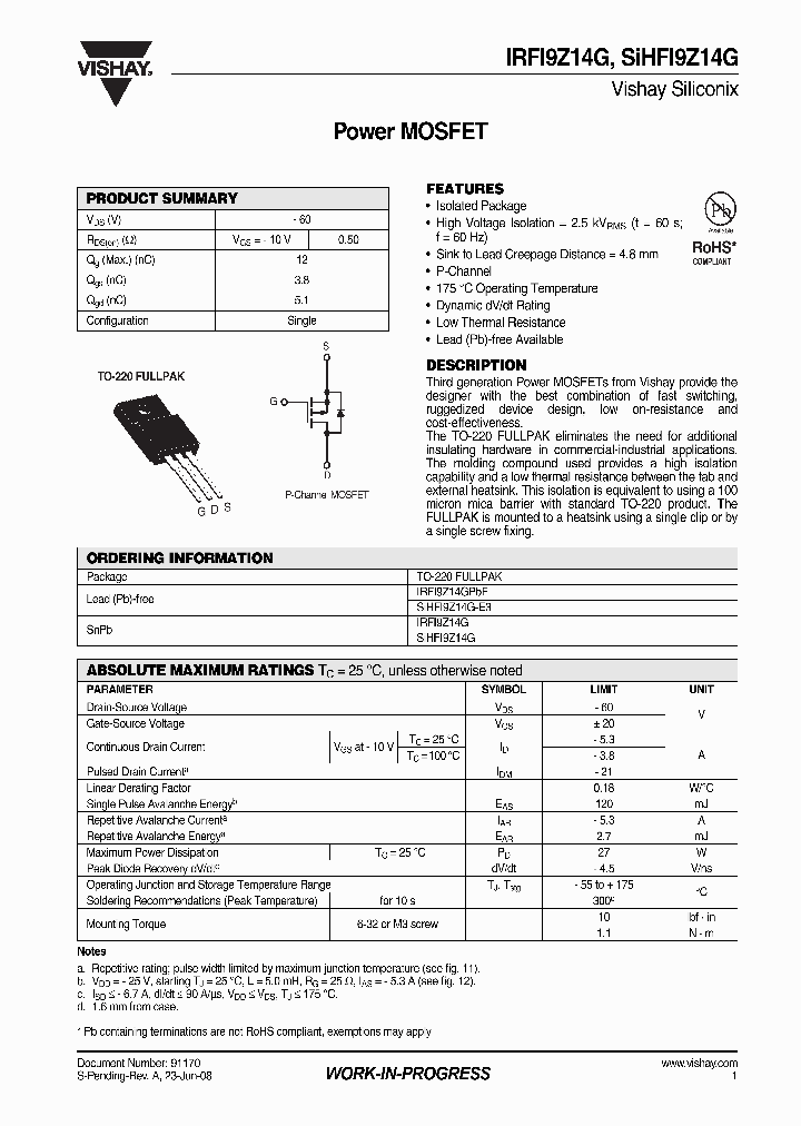 SIHFI9Z14G-E3_4788702.PDF Datasheet