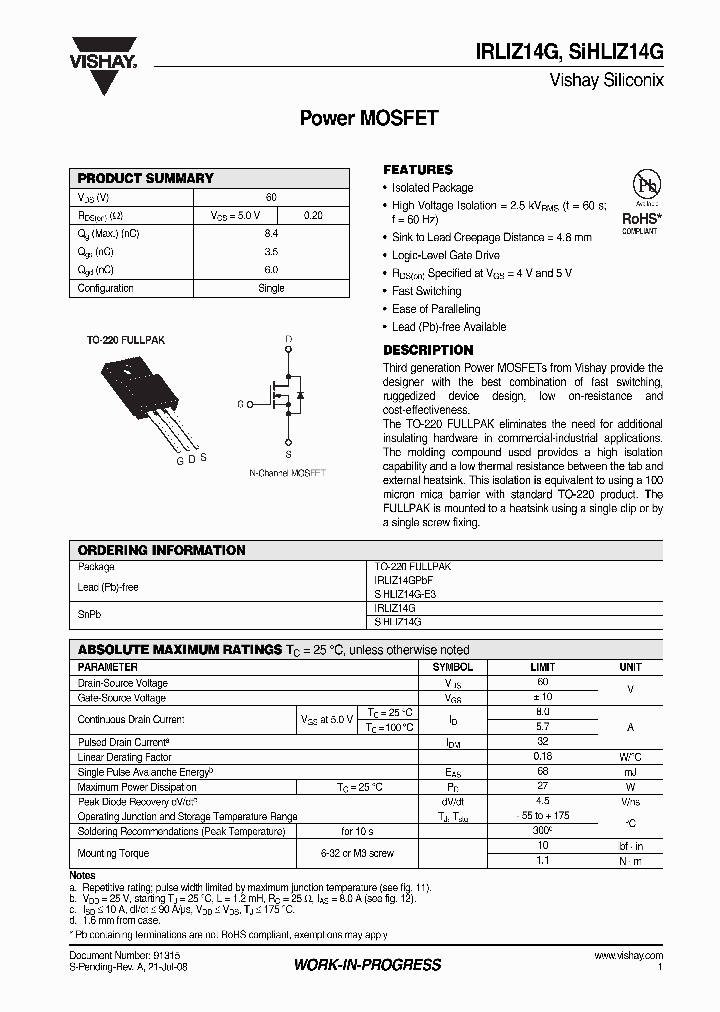SIHLIZ14G_4317970.PDF Datasheet
