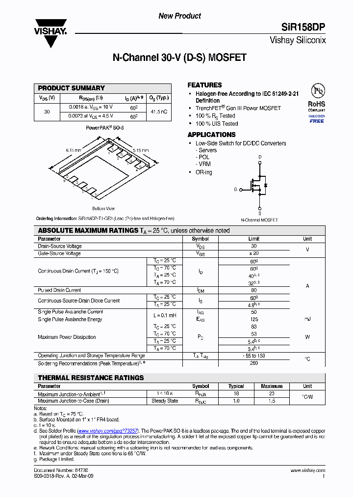 SIR158DP_4418925.PDF Datasheet