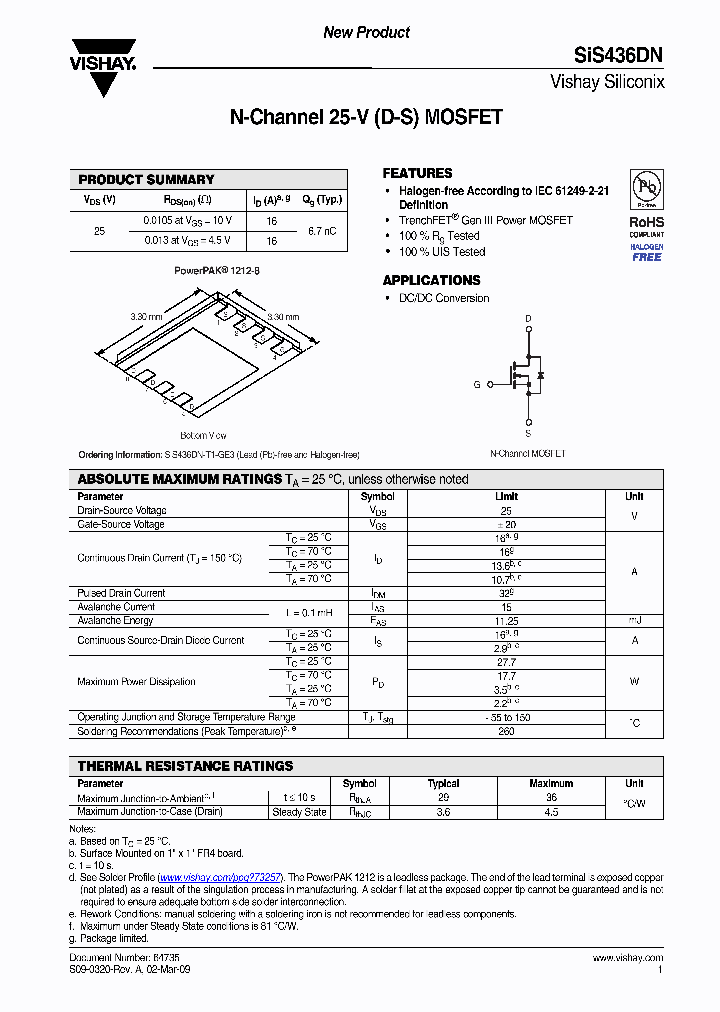 SIS436DN_4552134.PDF Datasheet