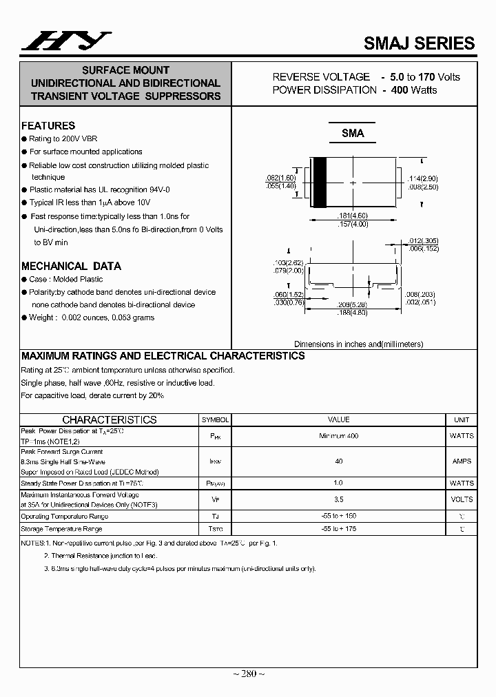 SMAJ45A_4305108.PDF Datasheet