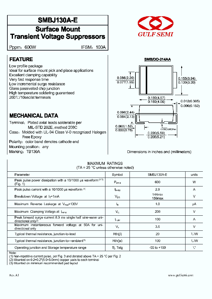 SMBJ130A-E_4620012.PDF Datasheet