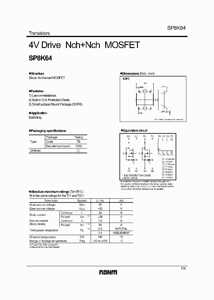 SP8K64_4317634.PDF Datasheet