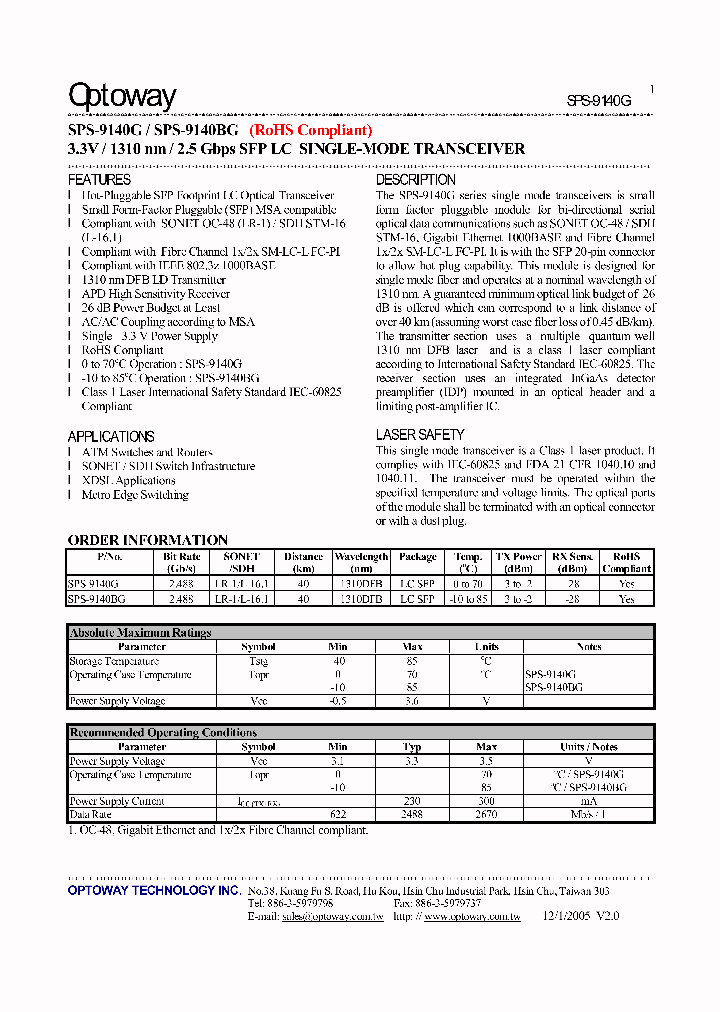 SPS-9140BG_4310447.PDF Datasheet