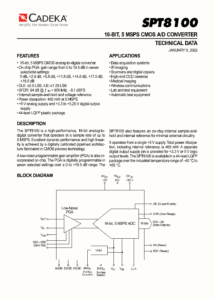 SPT8100_4607741.PDF Datasheet
