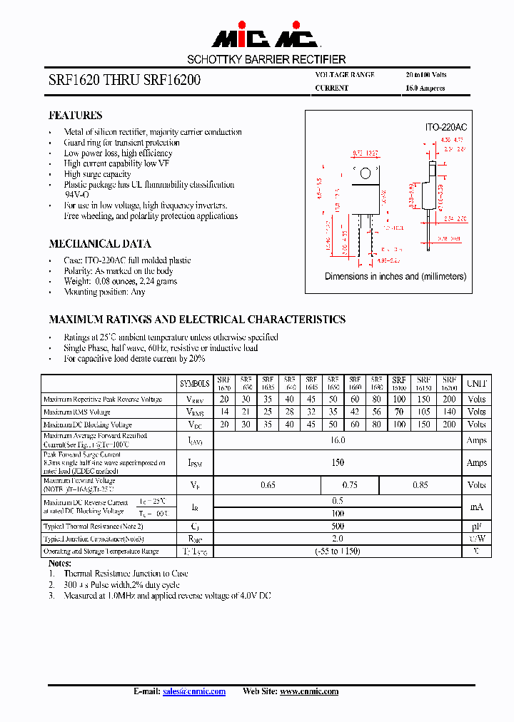 SRF16100_4554897.PDF Datasheet