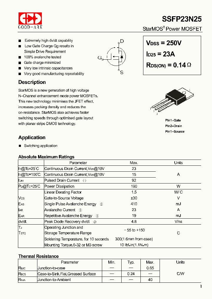 SSFP23N25_4858003.PDF Datasheet