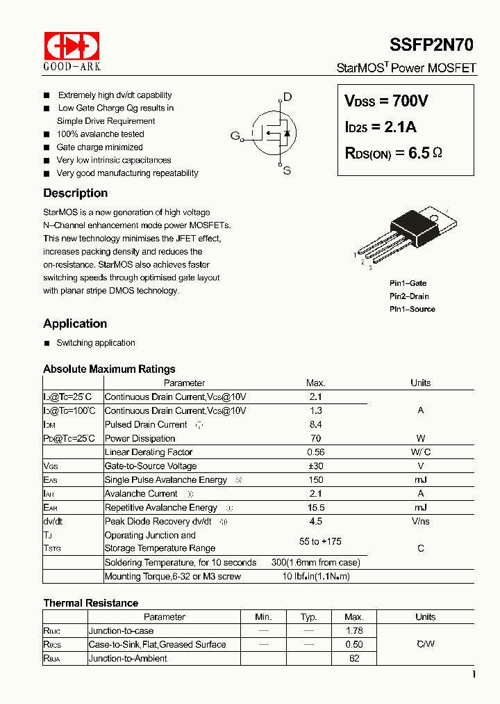 SSFP2N70_4725449.PDF Datasheet