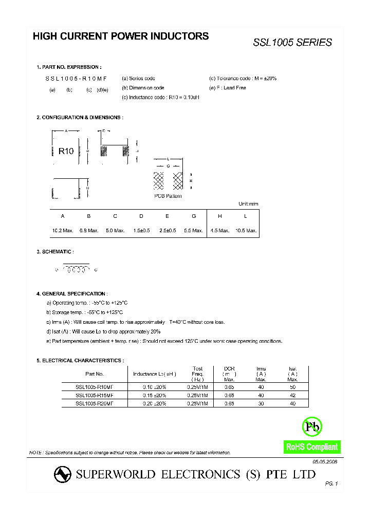 SSL1005_4699766.PDF Datasheet
