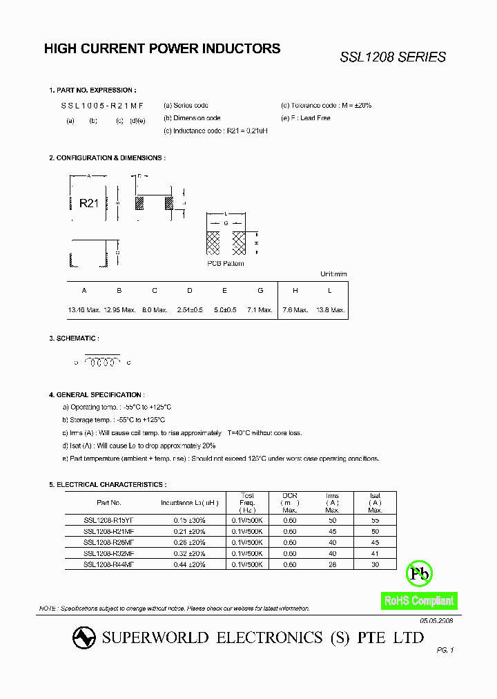 SSL1208-R15YF_4429432.PDF Datasheet