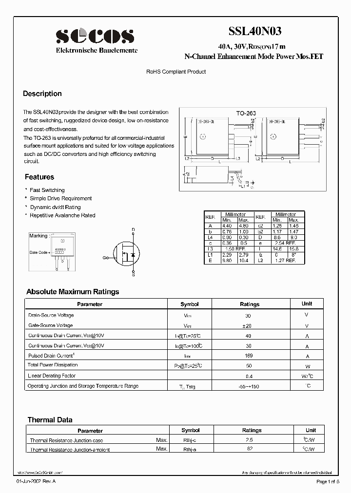 SSL40N03_4420674.PDF Datasheet