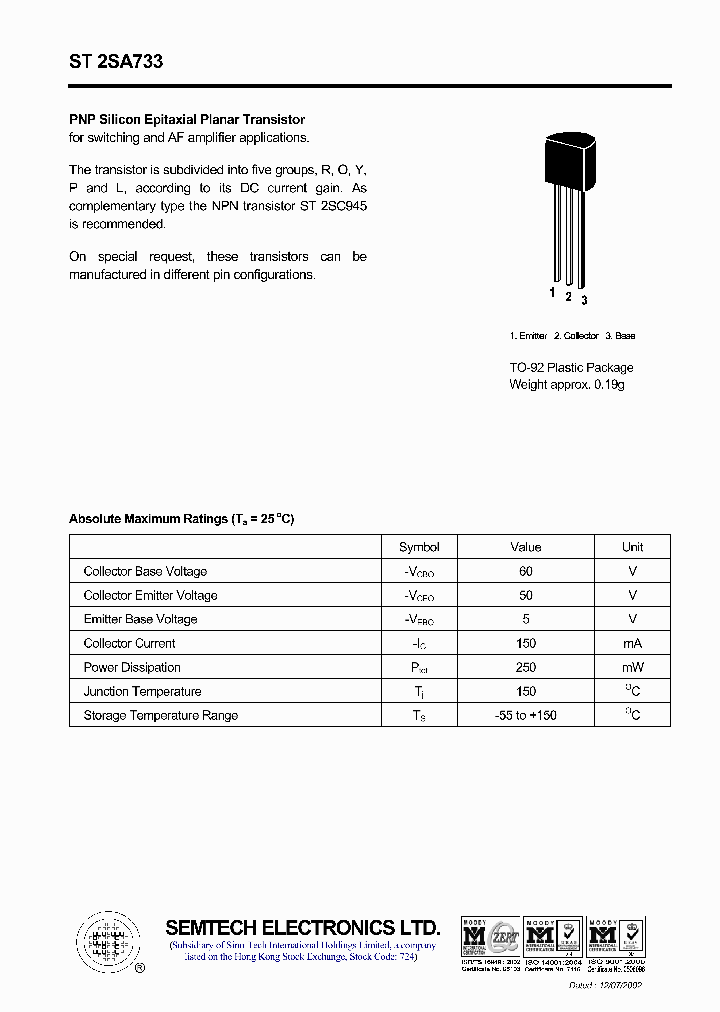 ST2SA733_4427730.PDF Datasheet
