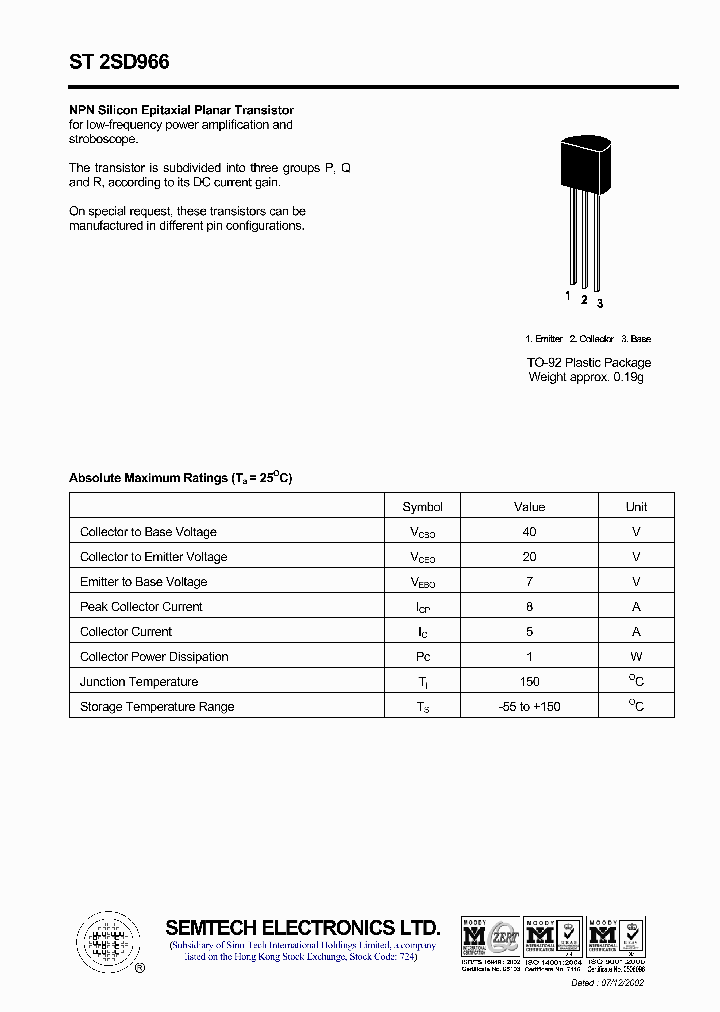 ST2SD966_4507059.PDF Datasheet