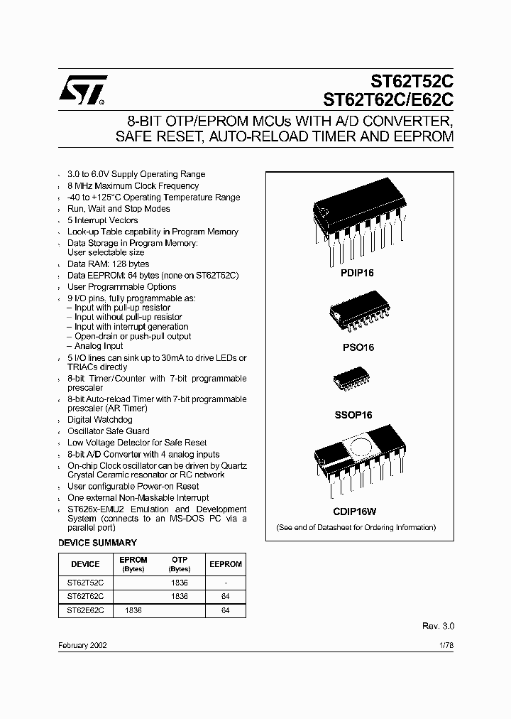 ST62T52C02_4885376.PDF Datasheet